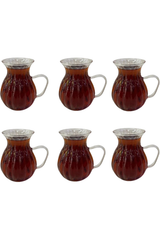 Almina Rippel thee glazen 180ml 6 stuks