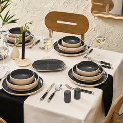 Karaca Terra 36-Piece Anthracite Dinnerware Set voor 8 persoon