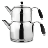 BEYZA THEEPOTSET 0,7/1,5 L ZILVER