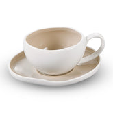 BRICARD BARLES ESPRESSOSET WIT-TAUPE 12-DELIG