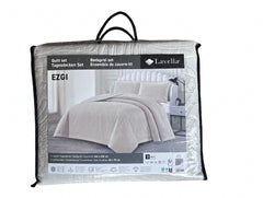 LAVELLA EZGI BEDSPREI SET | 240X250 CM BEIGE 3-DELIG