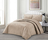 LAVELLA IRIS BEDSPREI SET | 240X250 CM BRUIN 3-DELIG