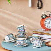 Karaca Beylerbeyi 6-persoons kaffeetassenset, 80 ml