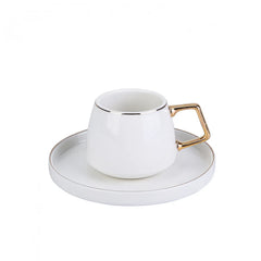 Karaca Streamline Saturn koffiekopjesset voor 6 personen 90 ml, goud