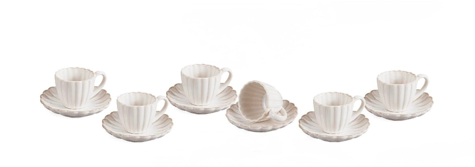 Bloomy 12- Delige Espresso kopjes voor 6 persoon