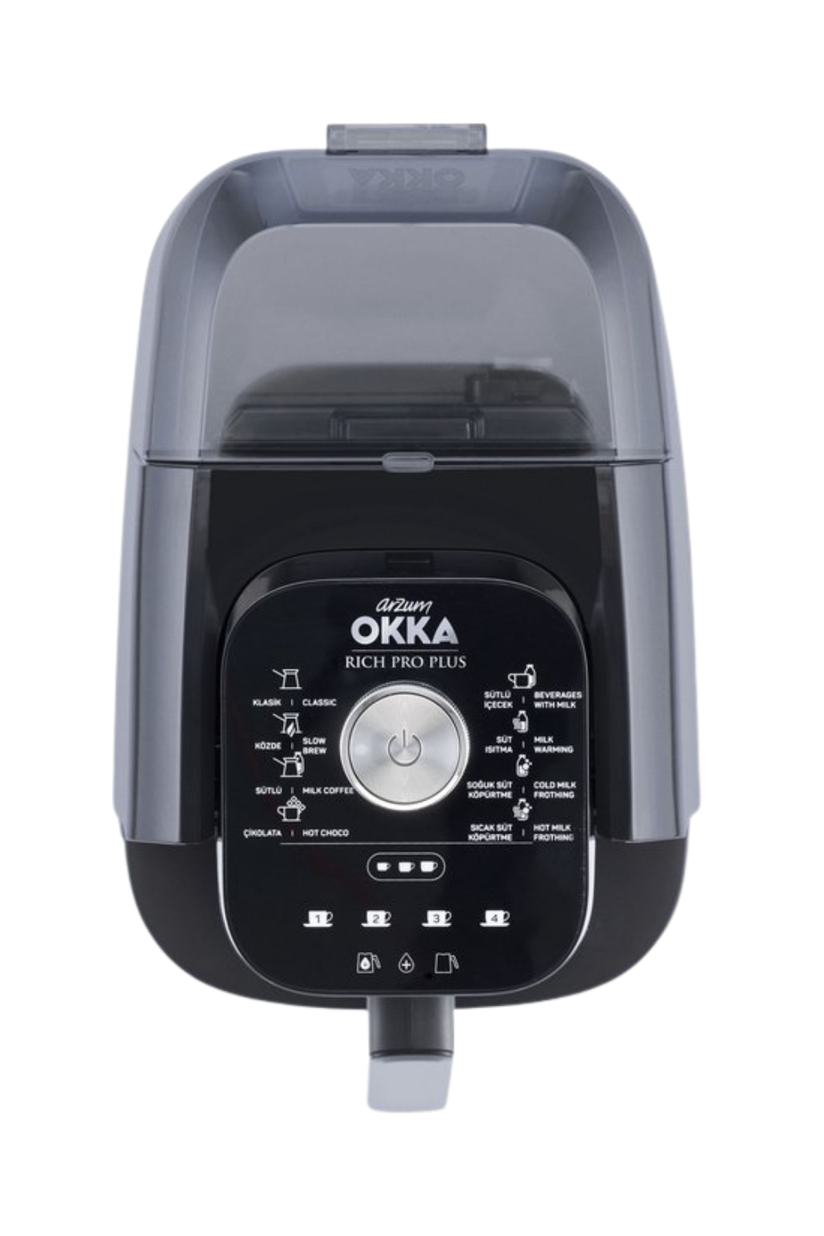 Arzum Okka Rich Spin Pro Plus Turks Koffiezetapparaat Chroom - 700 Watt - 8 Standen - Ingebouwde watertank