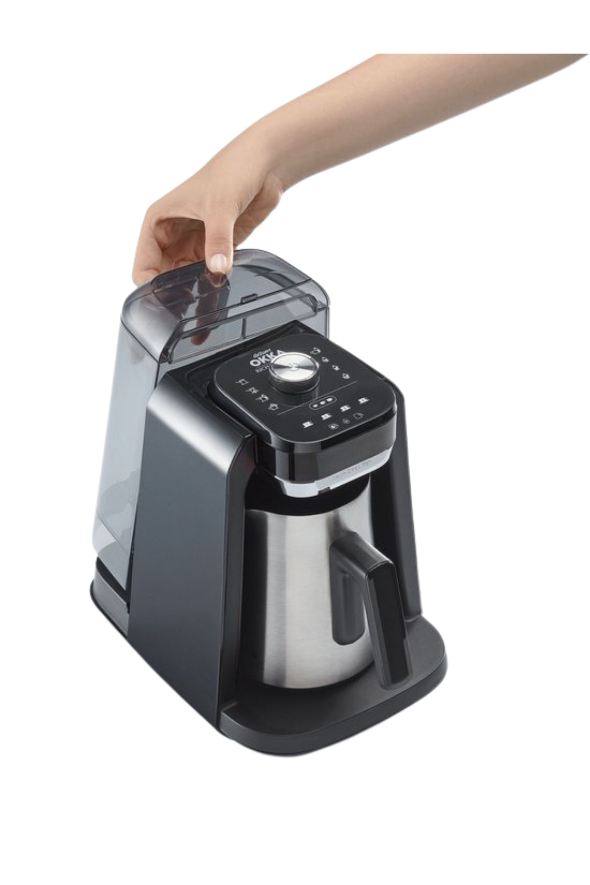 Arzum Okka Rich Spin Pro Plus Turks Koffiezetapparaat Chroom - 700 Watt - 8 Standen - Ingebouwde watertank