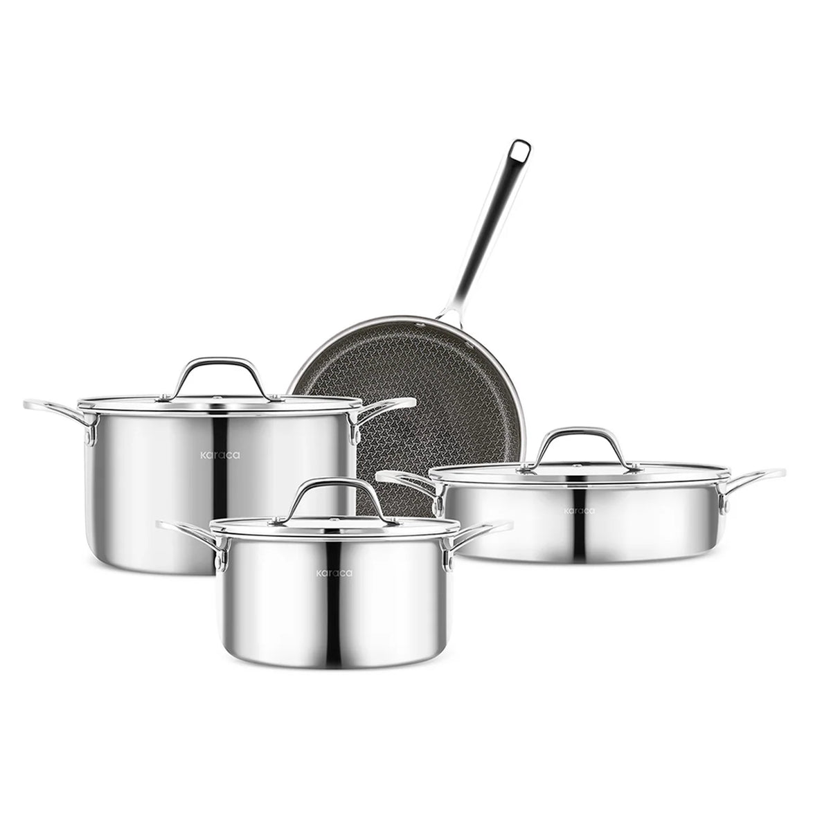 Karaca Ceramica Steel 3-Ply RVS Kookset