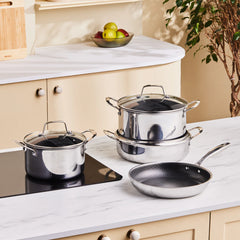 Karaca Ceramica Steel 3-Ply RVS Kookset