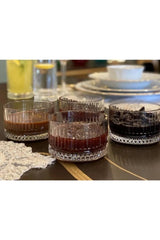 Pasabahce Elysia 4-piece Glass Bowl Set - 235 cc - Striped Design