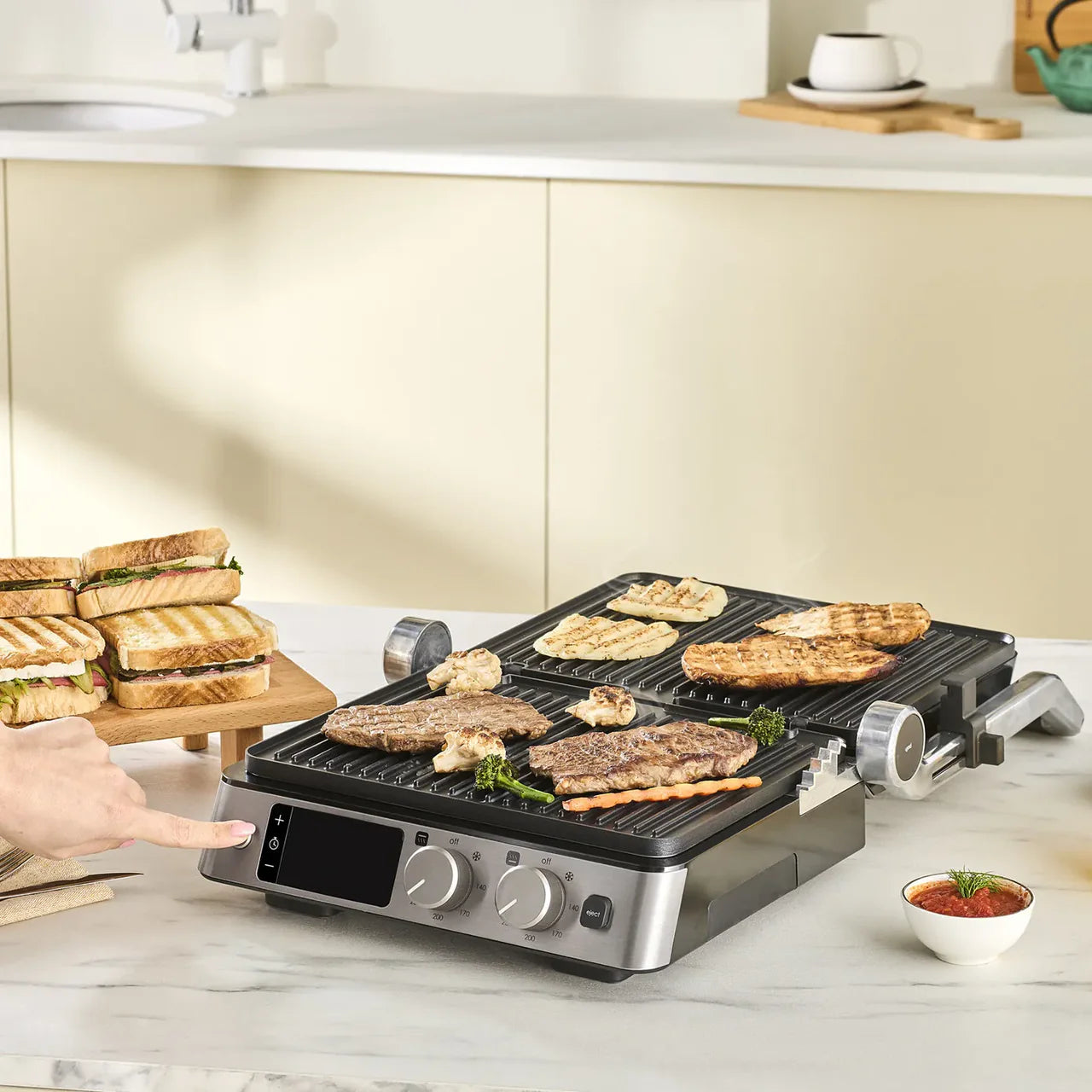 Karaca Compact Stalen Grill Inox 2008 Grill en Toaster