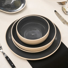 Karaca Terra 36-Piece Anthracite Dinnerware Set voor 8 persoon