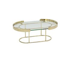 Goud Ovale Glazen bord