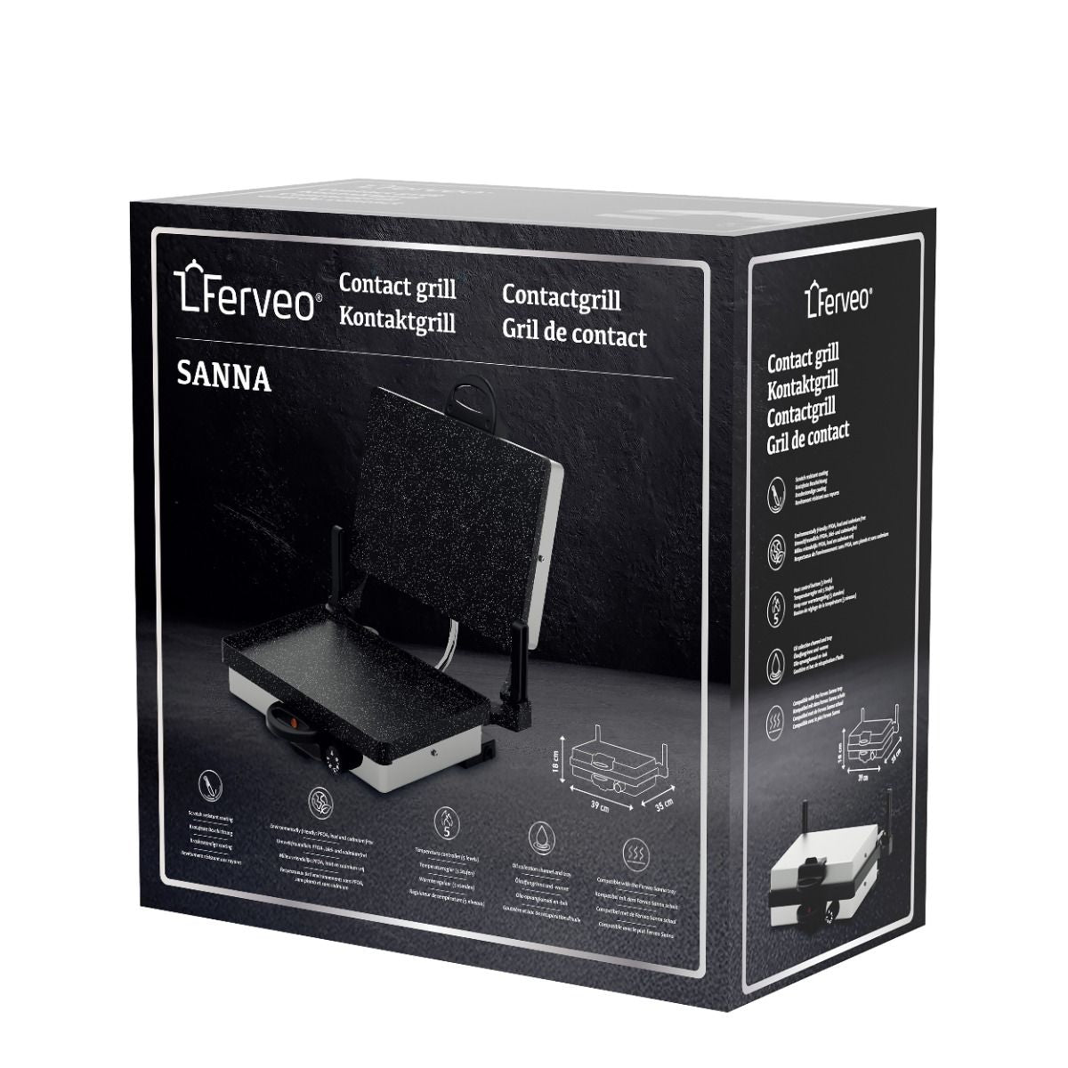 SANNA CONTACTGRILL ZWART