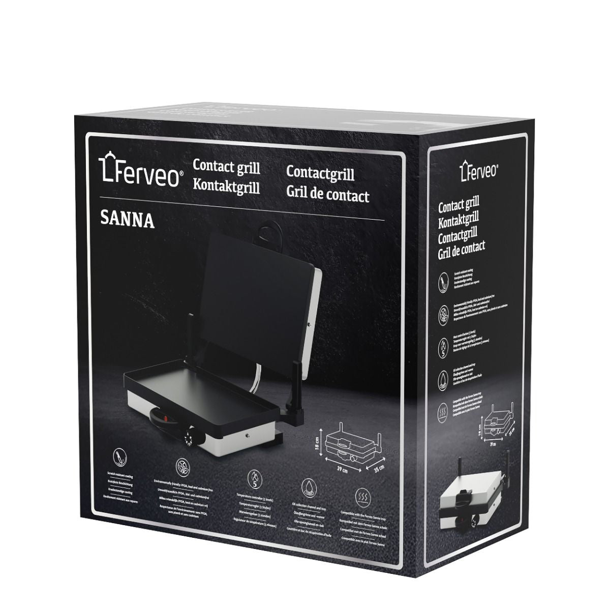 SANNA CONTACTGRILL  ZWART-WIT