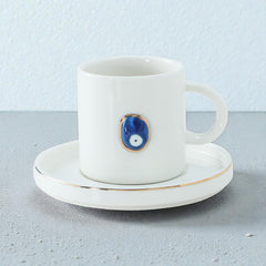 BRICARD HATIRA ESPRESSOSET WIT-GOUD 12-DELIG