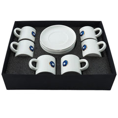 BRICARD HATIRA ESPRESSOSET WIT-GOUD 12-DELIG