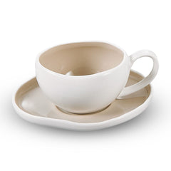 BRICARD BARLES ESPRESSOSET  WIT-TAUPE 12-DELIG