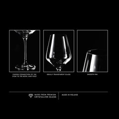 Rode Wijnglazen Set van 6 Avant-Garde Collectie - Kristalglas