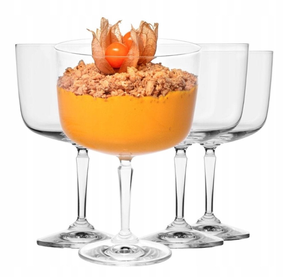 Roma coupe voor ijs en desserts - serveerschalen - amuseschaal - inhoud 570ml - 4 stuks - kristalglas