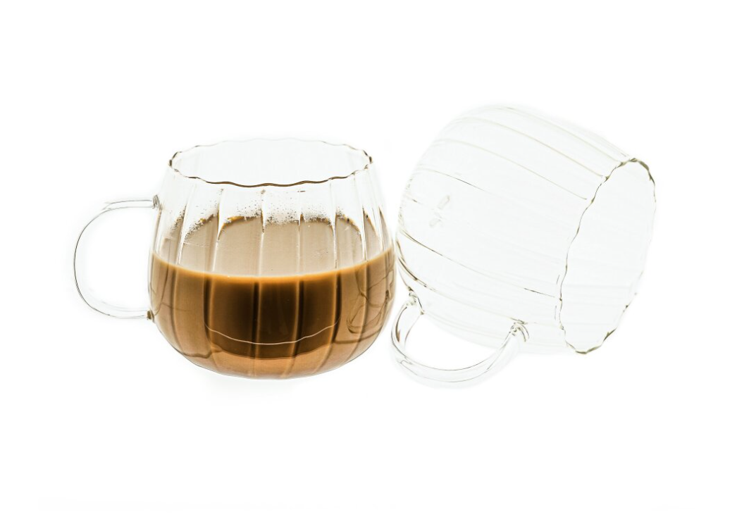 Glas kopjes Set van 2 350ml