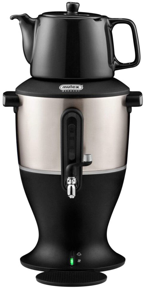 Mulex | MX020 Samovar | Zwart - Turkse Theemachine - 3.0 + 1.1 liter