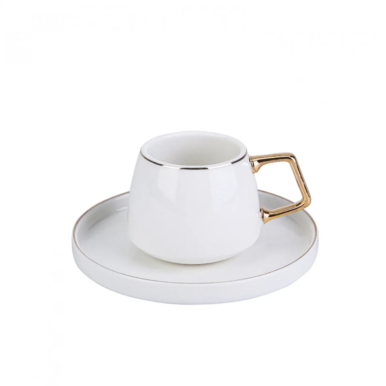 Karaca Streamline Saturn koffiekopjesset voor 6 personen 90 ml, goud