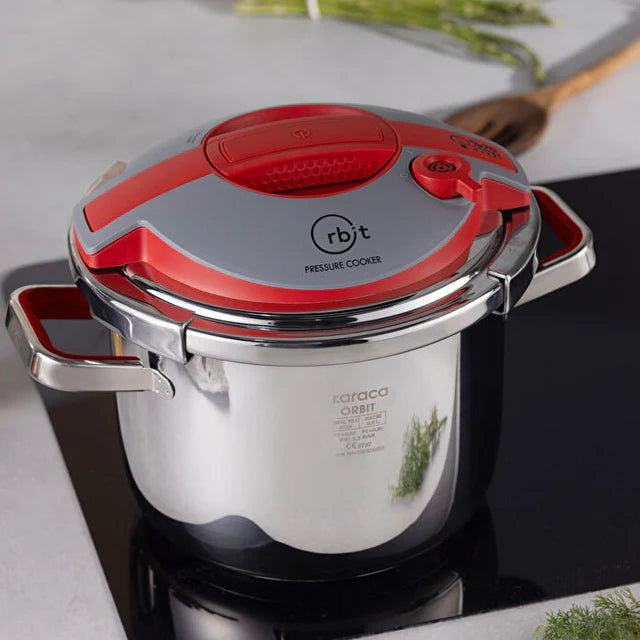 Karaca Orbit Pressure Cooker Set 6+8 L Red