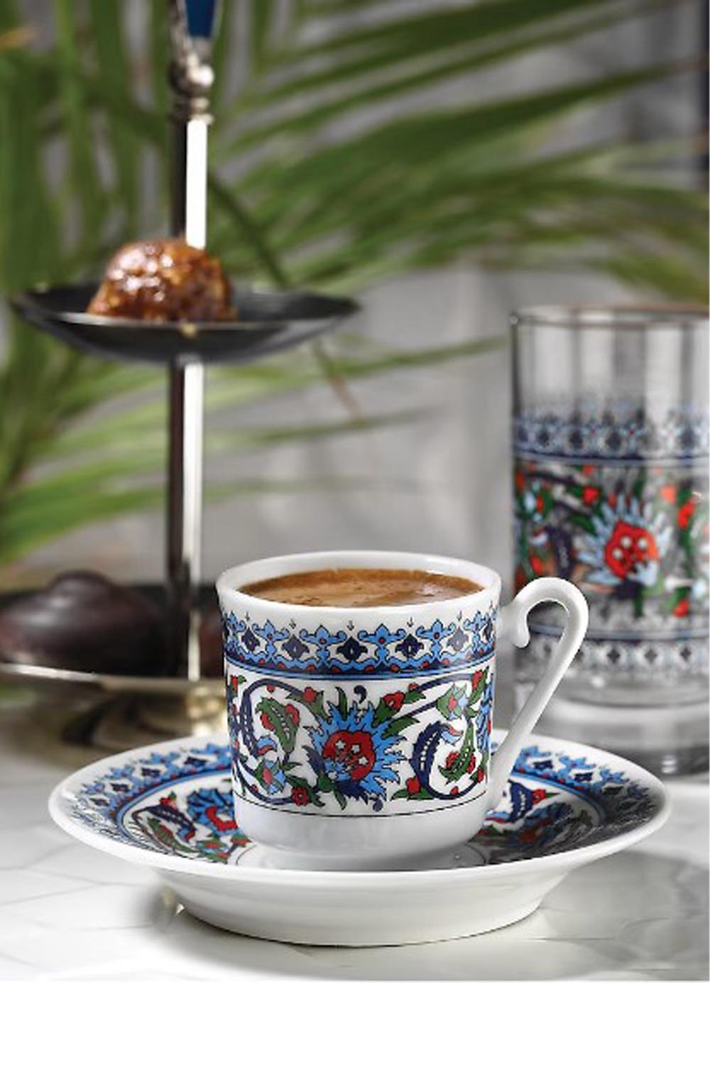Koffiekopjes set voor 6 personen - Topkapı