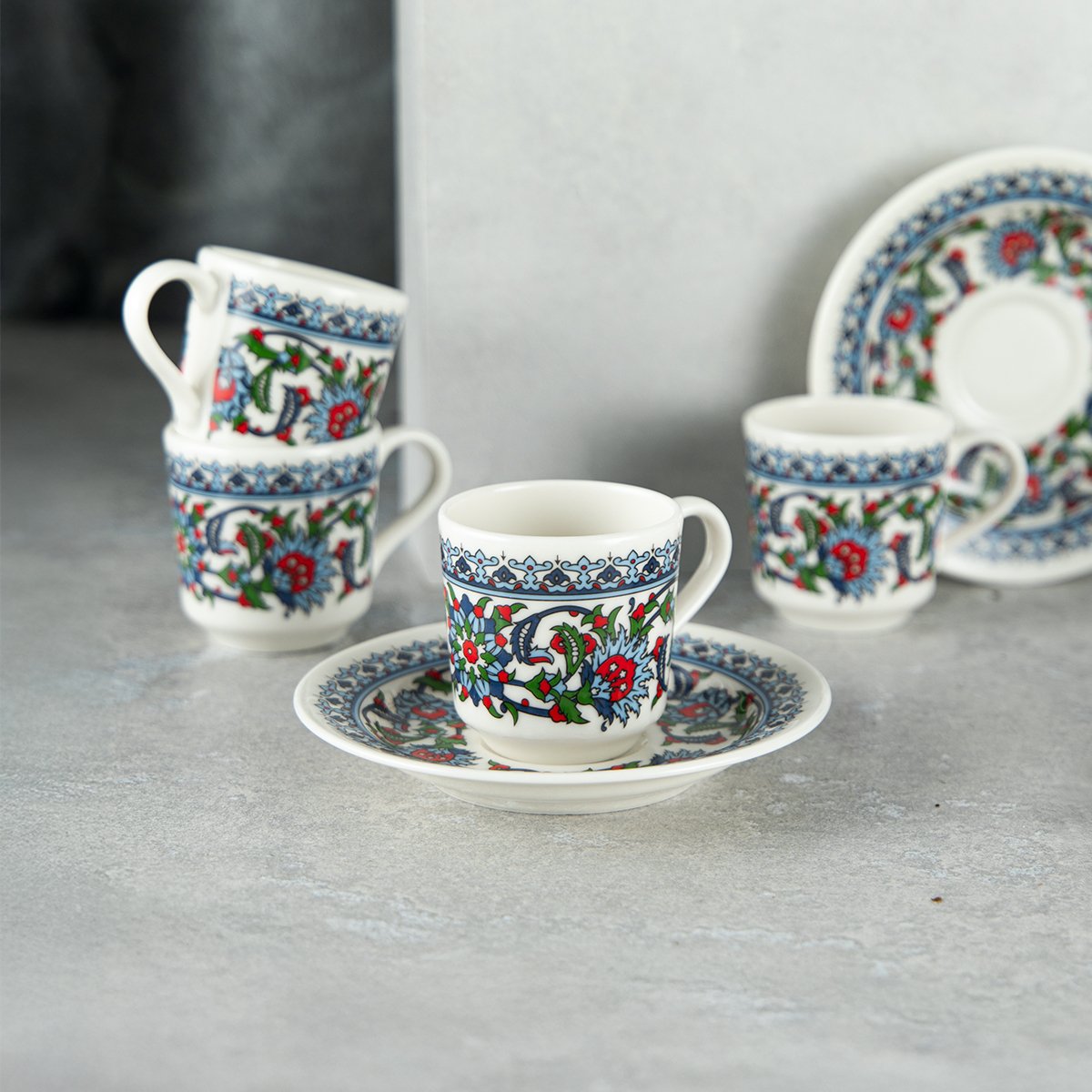 Koffiekopjes set voor 6 personen - Topkapı