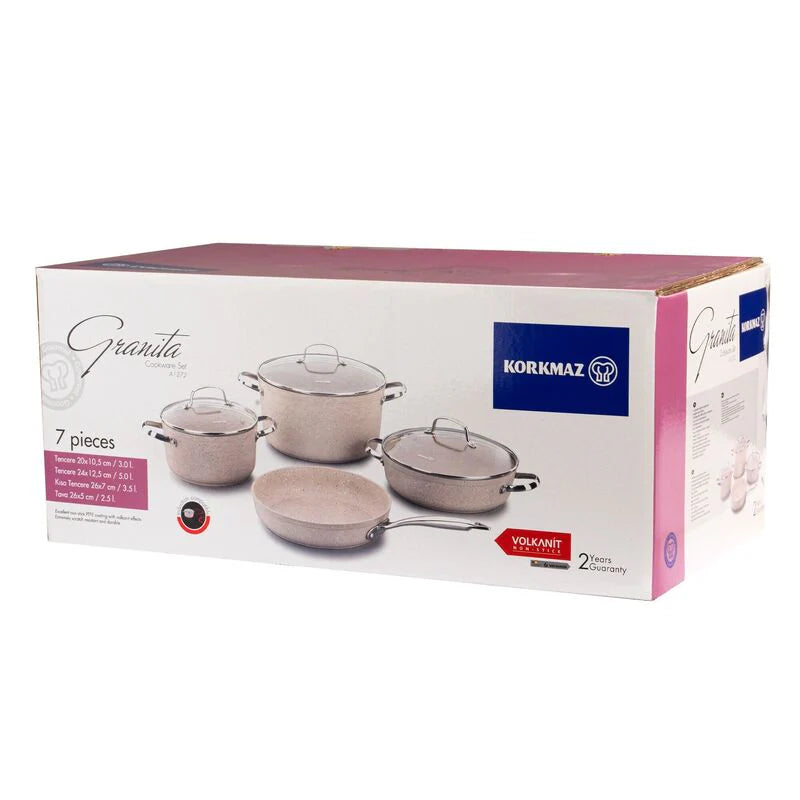 Korkmaz Granita 7-delige Pannenset